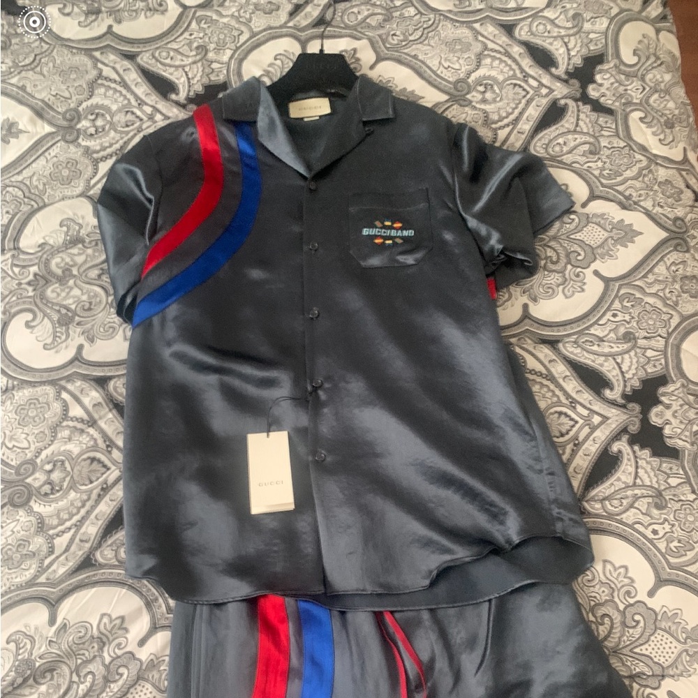 Gucci Acetate Bowling Shirt and Gucci Acetate Short Sz 50
